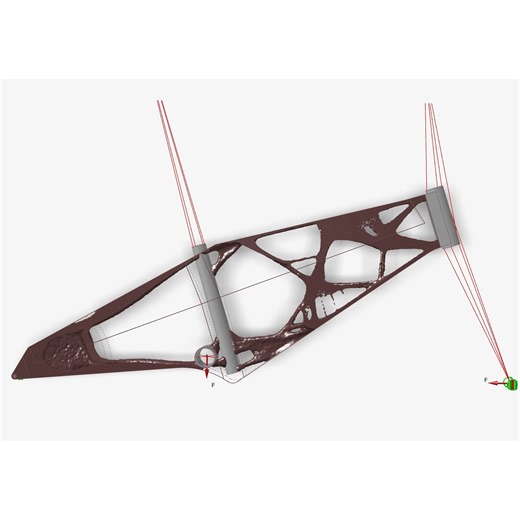 Origin / The Starting Point Why MIKALON Has a Branching Truss Structure In 2018, structural calculations (Altair's Inspire) visualized the flow of forces within a bicycle diamond frame. These force paths directly informed MIKALON’s branching/ truss structure. This is why MIKALON looks and rides the way it does. It is entirely about structural efficiency—much like nature, where even human bones are continuously optimized for load and performance. #mikalon #studioilhoonroh #altair #foldingbike #se