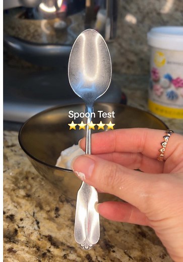 The quickest way to test your icing strength before building. A tiny step. A HUGE difference 🍬. #gingerbreadhouse #holidaybaking #tips #icing