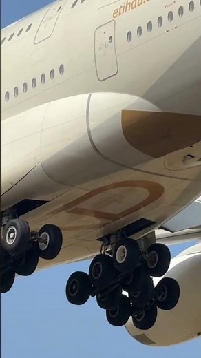 😳✈️ E… T… I… H… A… D… A380 RIGHT OVER ME! 🛬🔥#short #aviation #planespotting