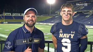 3.7K views · 268 reactions | Navy junior Taylor Robinson (2 tackles, 1 fumble recovery, 1 interception) sat down with Phil Bergman following today's victory. Watch the 1-on-1 below. | Navy Athletics | Facebook