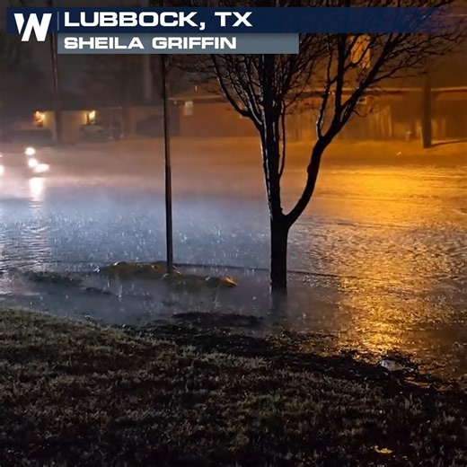 SEVERE WEATHER⚡️: Torrential rain slammed Lubbock this evening, triggering a flash flood warning for the city and causing localized flooding in several areas. While the storms have moved out of Lubbock, they continue to track across West Texas overnight. | WeatherNation
