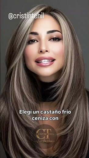 Castaño Ceniza Inteligente 🤎 El secreto para iluminar sin tapar tus canas #hairstyle #belleza