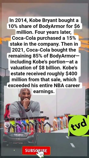 Kobe Bryant Turned $6 Million into $400 Million – BodyArmor Deal Explained
