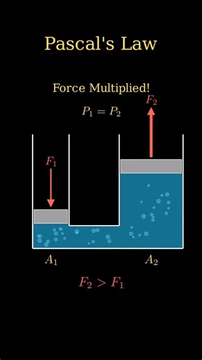Pascal's Law | #shortsfeed #sciecne #youtubeshorts #shorts #sciencefacts #educational #ytshorts #yt