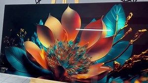 Tempered Glass Wall Art, Extra Large Wall Decor, Living Room Home Decor, Flowers Glass Painting, Decor for Bedroom, Housewarming Gift - Etsy