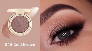 AMY'S DIARY Single Shiny Shimmer Eyeshadow, Highly Pigmented Intense Color - Highlighter, Shimmery/Illuminating Finish, Highly Purified, Safe Saprkling COFFEE Eyeshadow For Girl (Coffee)