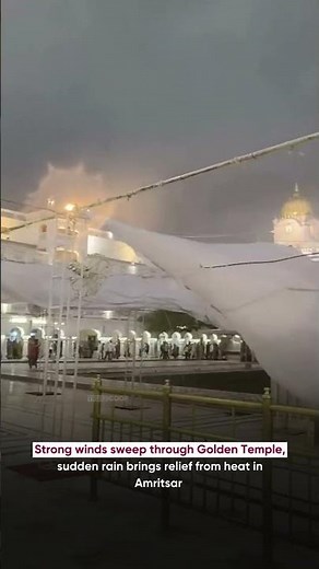 Strong winds sweep through Golden Temple, sudden rain brings relief from heat in Amritsar