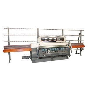 [Hot Item] Automatic 9 Spindles Mirror Glass Processing Straight Line Polishing Grinding Edging Beveling Machine