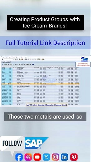 SAP Online Training Courses | How to Creating Product Group | SAP PP Sales Operation Planning | ERP