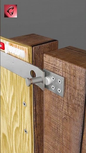 #gheocom Simple Idea for an Automatic Sliding Gate Latch Lock #shorts
