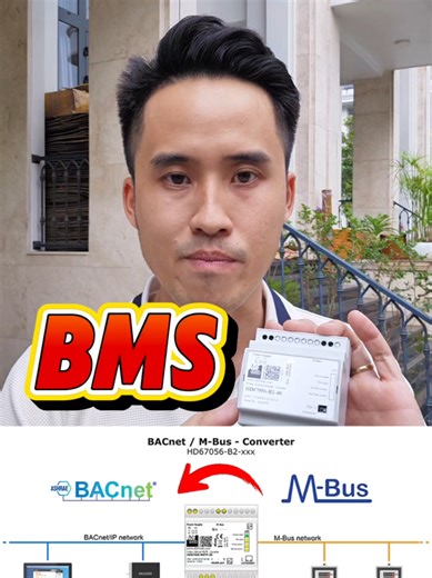 Truyền thông chỉ số đồng hồ nước giao thức Mbus sang BacnetIP(BMS) dành cho tòa nhà, căn hộ #BMS #Mbus #BacnetIP #building