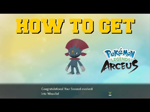 HOW TO EVOLVE SNEASEL INTO WEAVILE IN POKEMON LEGENDS ARCEUS (HOW TO GET WEAVILE)