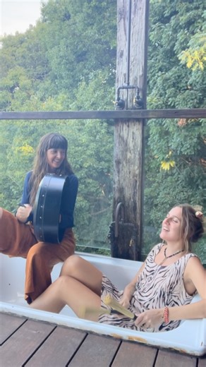 Alice Night on Instagram: "Last handful of tickets available for Sunday nights Solstice show … link in bio Do you reckon we really rehearse in the bath or this was just a sweet scene to attempt to record a song without laughing all the way through it?"
