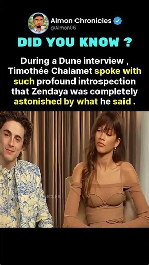 During a Dune interview, Timothée Chalamet spoke with such profound introspectio...