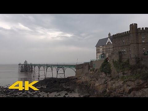 Clevedon Walk: Town Centre & Beach【4K】