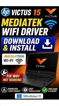 HP Victus 15 MediaTek WiFi Driver Download & Install | Fix WiFi Not Working