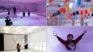 Video. Pop Air, an "inflatable experience" at the Grande Halle de La Villette in Paris