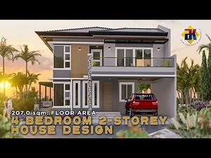 4 Bedroom 2 Storey HOUSE DESIGN | 207 sqm. | Exterior & Interior Animation
