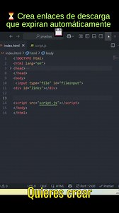 ⏳ Crea enlaces de descarga que expiran automáticamente 💾 #programacionweb #desarrolloweb #programadoresweb #HTML #javascript | Progamacion web