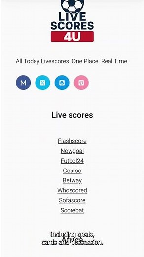 LiveScores4U 📈 NowGoal live football scores