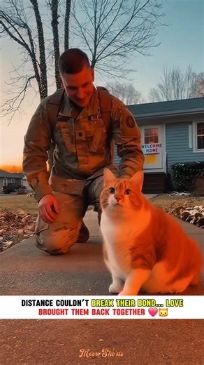“Soldier Came Back… Cat Said ‘Finally, My Human!’ 🐾❤️”#shorts