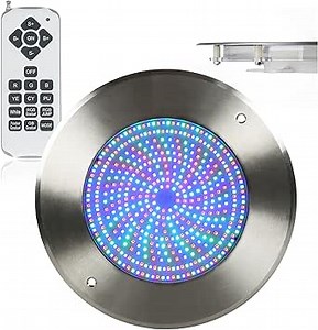 10 Inch RGB LED Pool Light for Inground Pools, 12V 45 Watt Pool Light with 16ft Cord, IP68 Waterproof Pool Underwater Light for 10 Inch Wet Niche
