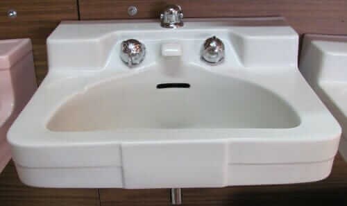 Henry Dreyfuss designed Crane sinks - how to tell if yours was made before or after World War II - Retro Renovation