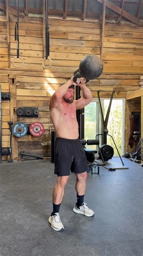 Dan Bailey on Instagram: "Would be very cool to get this bad boy (150lbs) overhead one day! - Kettlebell swings are an excellent substitution for the power clean and power snatch and work well for those who struggle with wrist and shoulder range of motion. - #AlwaysTrain #Fitness #crossfit #iam1stphorm #ryourogue"