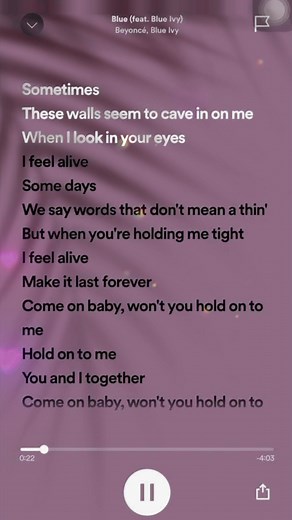 Blue (feat. Blue Ivy) - Beyoncé | Lyrics Video