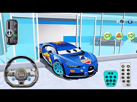 New Lightning McQueen Bugatti Chiron in The Showroom - 3D Driving Class 2026 _ Android Gameplay