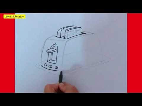 Easy Drawing : Toaster | Step by Step Tutorial | ‪@KalakritArtStudiobyKanika‬