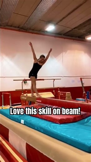 Check out this new beam skill #gymnast #split #flip #acrobatics