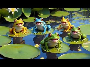 Five Little Frogs Croaking by the Pond | Fun Pond Life & Counting Rhyme