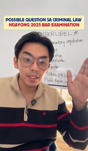 112K views · 3.6K reactions | Possible Question sa Criminal Law ngayong 2025 Bar Examination --- #legaleducation #attyanselmo #lawstudent #lawschoolph | ARRC | Facebook