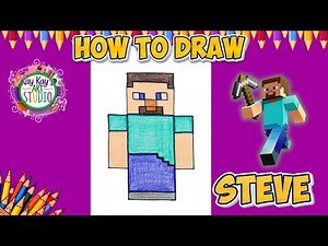 How to Draw STEVE from Minecraft! Easy Step-by-Step Drawing for Kids | Kay Kay’s Art Studio
