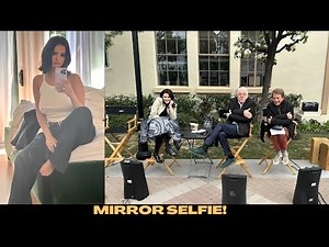 "Selena Gomez Stuns in Braless Mirror Selfie: White Tank Top and Jeans"