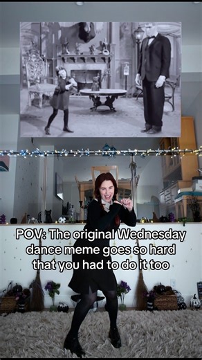 I did the original Wednesday dance! 🕯️🖤 #wednesdaymeme #wednesdayaddams