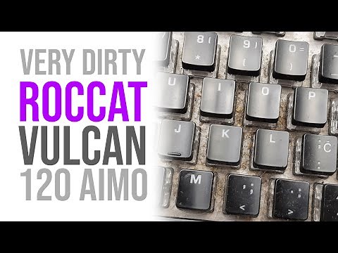 Cleaning one very dirty Roccat Vulcan 120 aimo (ASMR)