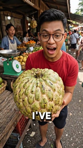 Sweet and creamy CUSTARD APPLE with a rich tropical taste! #CustardApple #TropicalFruit