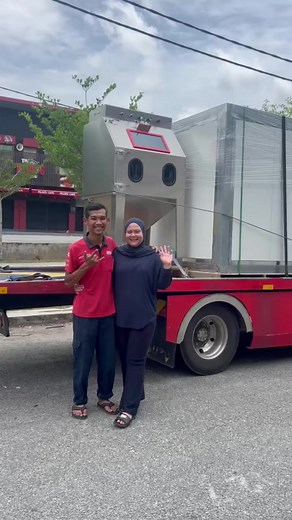 Alhamdulillah customer happy kami pun happy 🥰. Powder coating curing oven & vaporblast machine 💪🏼.