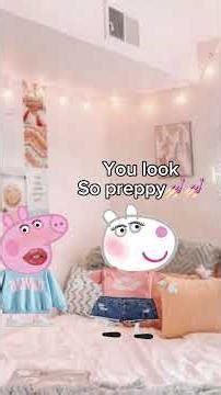 Emo to preppy PEPPA pig ! 🐷 🖤💗 | #preppy #preppypeppapig