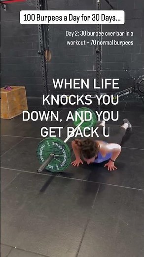 100 Burpees for 30 Days: Day 2 Burpees Over Bar