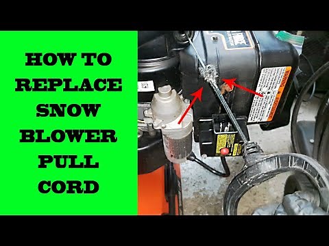 How To Replace Ariens Snowblower Pull Cord