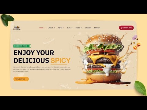 Build a Responsive Restaurant Website Design Using HTML and CSS Only