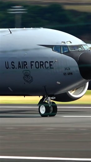 Boeing KC-135R USAF Departing from Lajes Azores #shorts