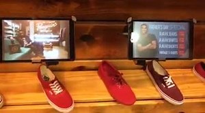 Screen installations at the #RAWStore, which feature some of our gear ! | RAW