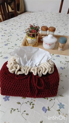 crochet tissue box cover | Handmade #homedecorhandmade #crochetinspirstion #tissuboxcover #cozyhome