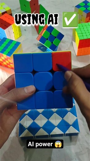 3by3 cube solve by using Ai 😱 l ai tricks l #cube #shortclips #video