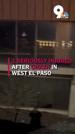 One person was seriously injured after a crash on early Monday morning, Jan. 19, in West El Paso, according to a spokesperson with the El Paso Fire Department. #ktsm #news #elpaso #elpasotexas #elpasotx #crash