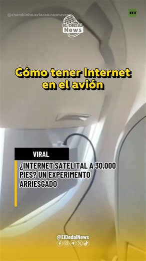 El Dedal News on Instagram: "¡Lo que faltaba por ver en las alturas! ✈️ Un pasajero en Brasil decidió llevar la conectividad al siguiente nivel —literalmente— al instalar su propia antena Starlink Mini en la ventana de un avión comercial. 🛰️ El "Setup" improvisado El viajero no se conformó con el Wi-Fi de la aerolínea y montó su propia estación: 📡Equipo: Antena Starlink Mini pegada directamente al fuselaje interno. 🔋Energía: Alimentada por un monstruoso powerbank de 60,000 mAh. ⚠️ ¿Por qué es